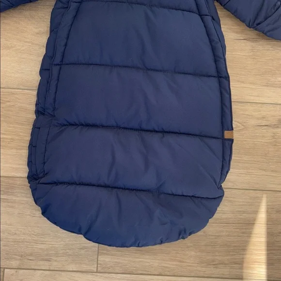 H&M PADDED ALL-IN-ONE SUIT Navy Blue Kids Sleep Sack size 2-6 months - Picture 3 of 8